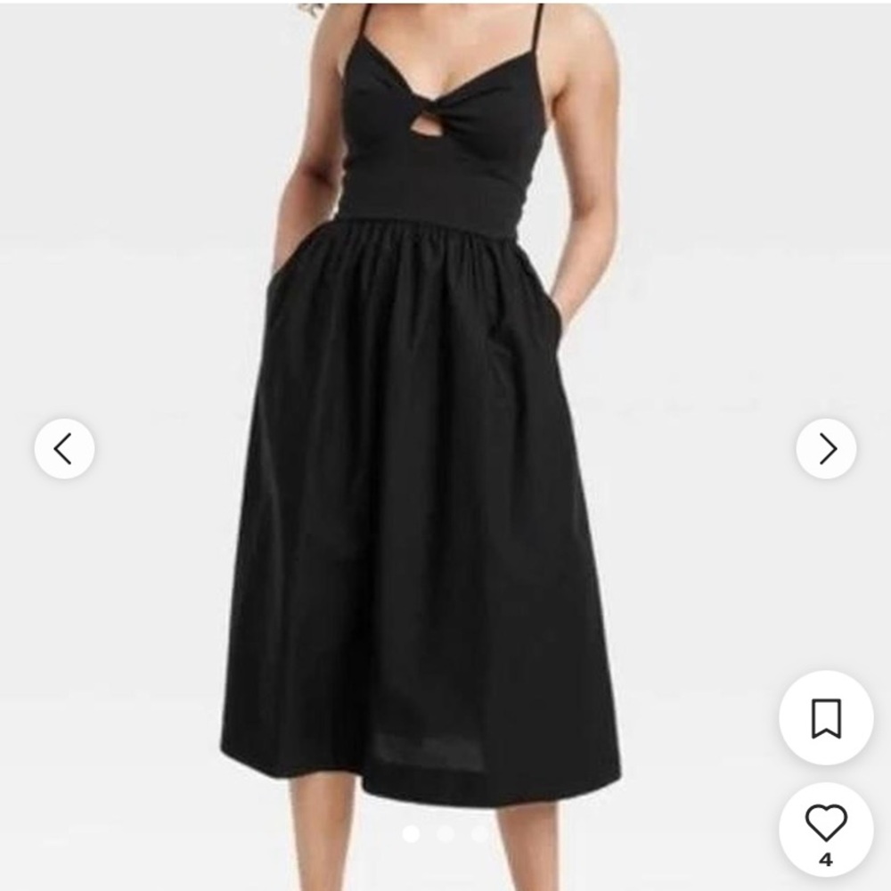 Elegant Black Midi Dress by A New Day